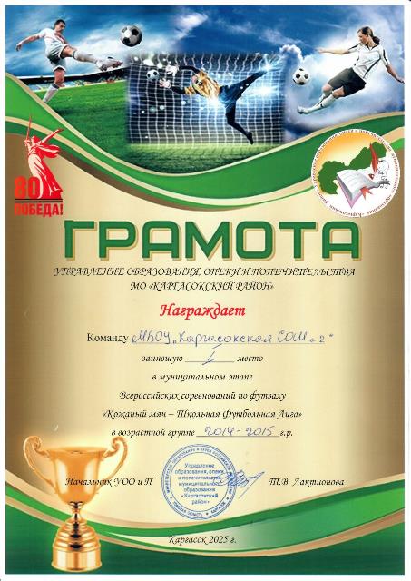 ШСК достижения 2025-2026 учебный год.